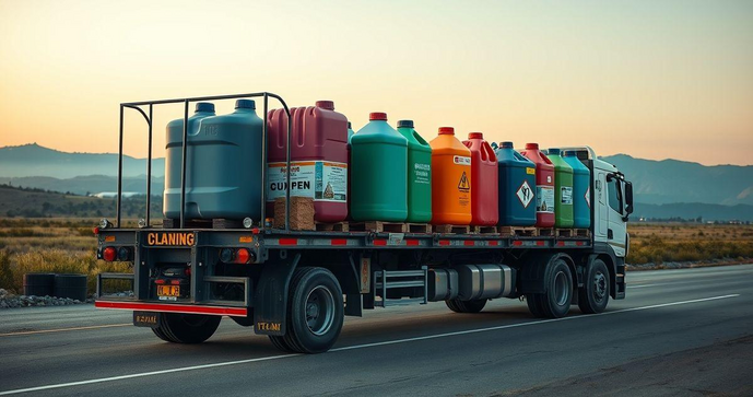 Transporte de Saneantes: Cuidados Essenciais Transporte de Saneantes: Cuidados Essenciais