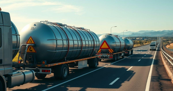 Transporte de produtos químicos classificados como fazer de forma segura